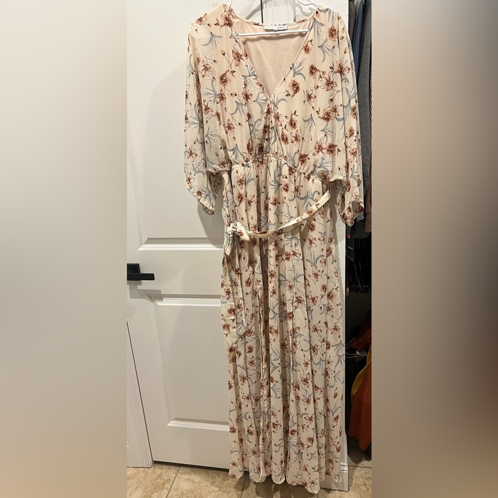 Baltic Born Cream Floral Maxi Dress XXXL